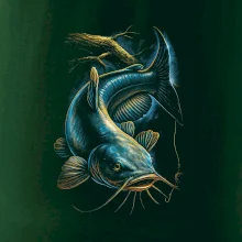 Obrázok sumec a kus stromu