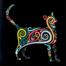 Mačka farebné krivky