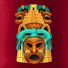 Mayová maska s pyramídou