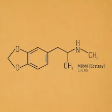 Molekulárna štruktúra MDMA Extáza