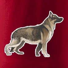 Nemecký ovčiak - hnedý kreslený Nemecký ovčiak - hnedý kreslený