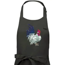 Kohút kreslený biely