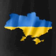 Ukrajina vlajka mapa