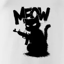 Meow mačka so zbraňou