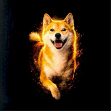 Obrázok poltón Shiba Inu bežiaci