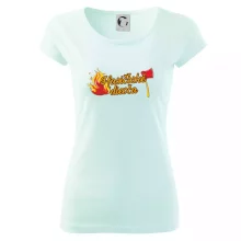 Hasičšské dievča oheň a sekera