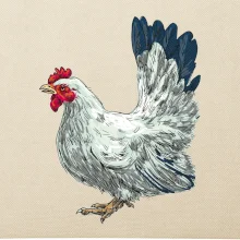 Sliepka kreslená biela