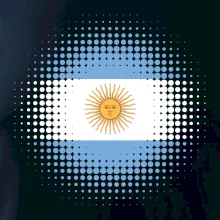 Argentína vlajka bodkovaná