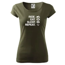 Ride Eat Sleep Repeat moto skúter