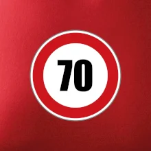Dopravná značka - obmedzenie rýchlosti 70