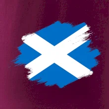 Škótska vlajka kreslená štetcom