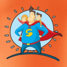 Táta superman - dievča a chlapec