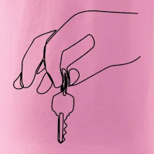 Kľúče a ruka jedným ťahom