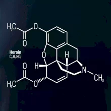 Molekulárna štruktúra Heroín