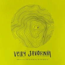 Velký Javorník (Beskydy) - vrstevnice v kruhu