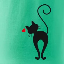 Zamilovaná mačka zozadu