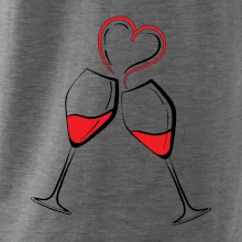 Víno je láska jednoduchý nákres