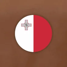 Vlajka Malta okrúhla veľká