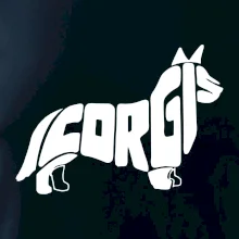 Corgi - nápis v tele Corgi - nápis v tele