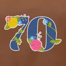 Kvetinové číslo kreslené - 70