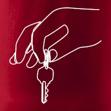 Kľúče a ruka jedným ťahom