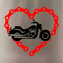 Moto srdce reťaz - chopper