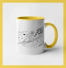 Skokan na lyžiach čierny obrázok FLY