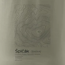 Špičák - vrstevnice v obdĺžniku