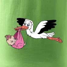 Bocian a bábätko - dievča (Hana-creative)