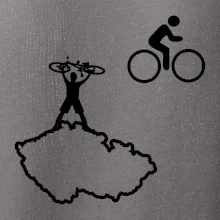 Mapa ČR + kolo na prsu