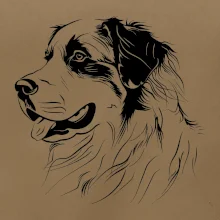 Bernský salašnícky pes čierna kresba