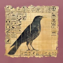 Egyptské hieroglyfy vták