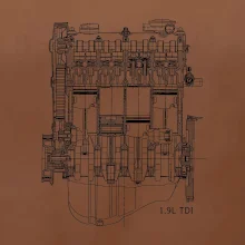 Motor Škoda/ VW 1.9L  TDI ze předu