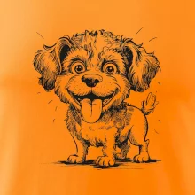 Lagotto romagnolo karikatúra vypláznutý jazyk