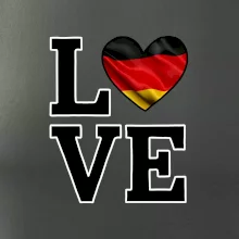 Love Nemecká vlajka Love Nemecká vlajka