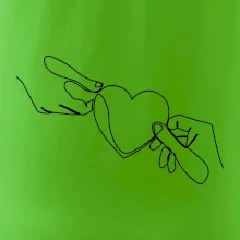 Dve ruky a srdce jedným ťahom