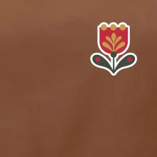 Folklór na prsníku tulipán