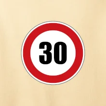 Dopravná značka - obmedzenie rýchlosti 30