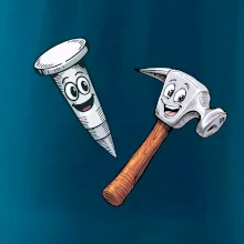 Parové tričko - Kladivo a klinec