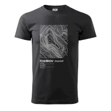 Kozákov - vrstevnice v obdĺžniku