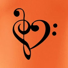 Husľový kľúč srdce Husľový kľúč srdce