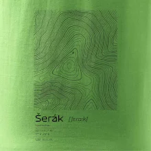 Šerák - vrstevnice v obdĺžniku