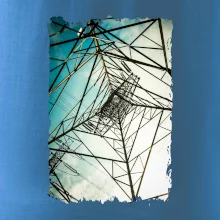 Farebné nebo - stožiare vysokého napätia