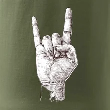 Rocková ruka kreslená