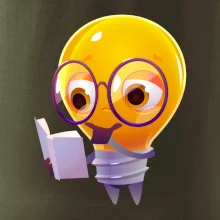 Žiarovka premýšľa nad knihou