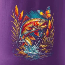 Obrázok pstruh a motýľ