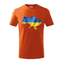 Ukrajina vlajka mapa