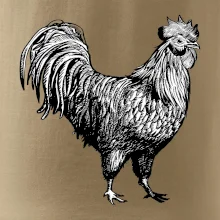 Kohút kreslený čiernobiely