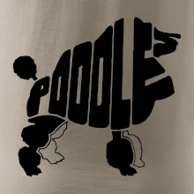 Pudel - nápis v tele Pudel - nápis v tele