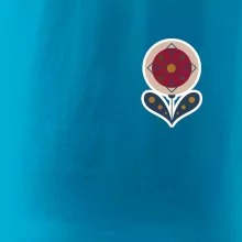 Folklór na prsníku kvetina guľatá